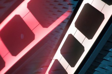 Neon ışık sanat, pembe neon ışıkları, güzel neon tabela ile arka plan