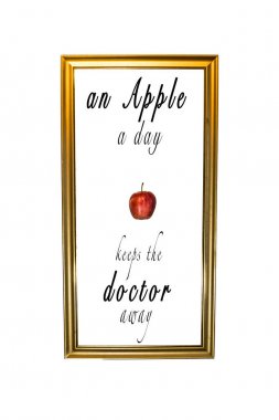 ilham vegan teklif, çerçeve içinde elma 