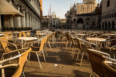 Marcus sandalyelere yer güzel şehirde Venedik İtalya