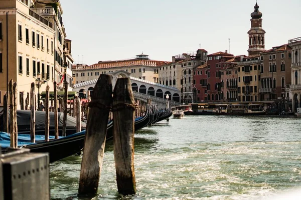 Puente Rialto Desde Ángulo Diferente Gran Ciudad Venecia Italia Lugar — Foto de Stock