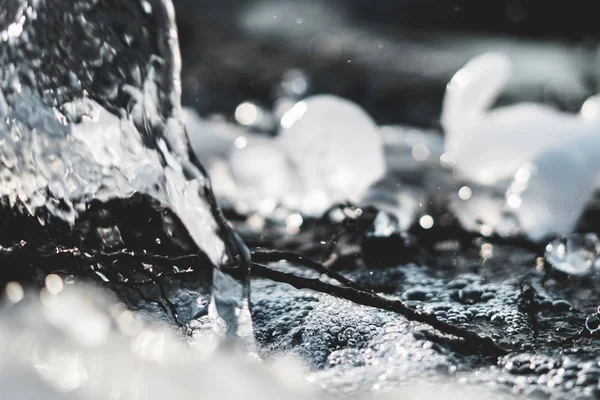 Мало Водоспад Близькі Постріл Макрозйомки Водяні Міхури Природі Австрії — стокове фото