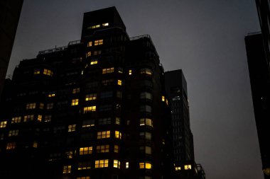 New York şehri, gece yağmur ve sis sırasında, New York City Image