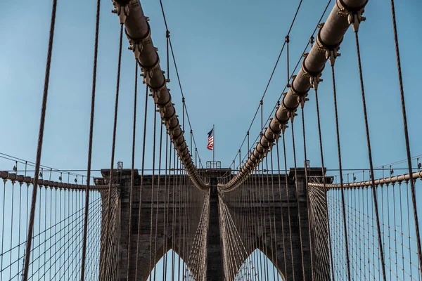 Ponte Brooklyn Immagine New York Alba Immagine Del Ponte New — Foto Stock