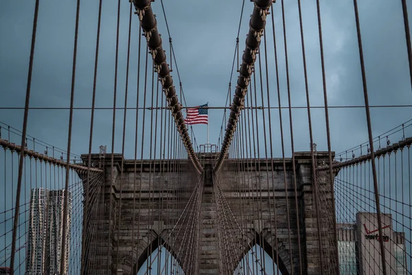 Ponte Brooklyn Immagine New York Alba Immagine Del Ponte New — Foto Stock