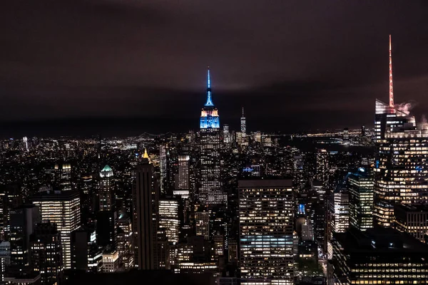 Nova York Lensball Nova York Dentro Uma Bola Cristal Eua — Fotografia de Stock