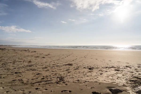 Leerer strand in venedig italien europa. erstaunlicher Strand ohne Menschen und ein schöner Sonnenaufgang — Stockfoto