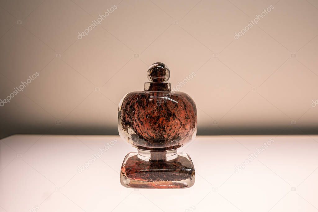 glas bottle isolated on white background photography