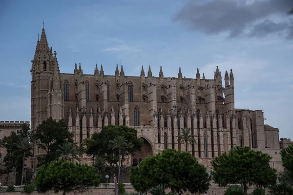 Kathedralen-La Seu, Royal Palace, La Almudaina in Palma de Mallorca, known places in Palma de Mallorca, — стокове фото