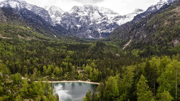 Cordilheira Austríaca Lago Austríaco Frente Alpes Austríacos Enormes Montanhas Áustria Imagem De Stock