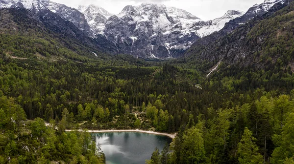 Austrian Mountain Range Austrian Lake Front Austrian Alps Huge Mountains Stock Picture