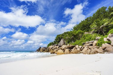 Cennet plaj Seyşeller, petite anse, la digue 1