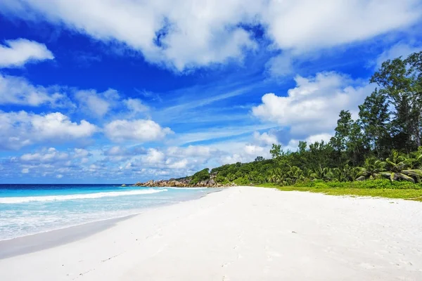 Rajská pláž na Seychely, petite anse, la digue 4 — Stock fotografie