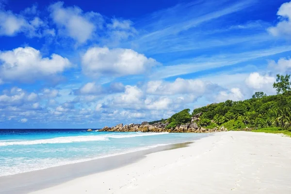 Rajská pláž na Seychely, petite anse, la digue 5 — Stock fotografie