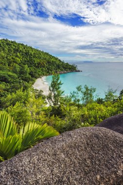 Cennet plaj anse georgette, praslin, se panoramik genel bakış