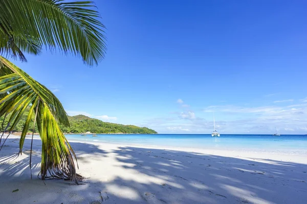 Atemberaubender paradiesischer Strand bei anse lazio, praslin, seychellen 15 — Stockfoto