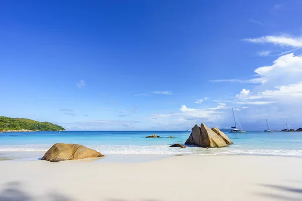 Atemberaubender paradiesischer strand bei anse lazio, praslin, seychellen 57 — Stockfoto