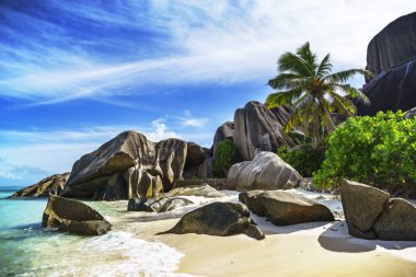 Cennet plaj de Seyşeller 116 üzerinde anse kaynak d'argent