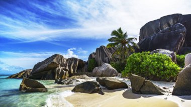 Anse kaynak d'argent Seyşeller 115 üzerinde Cennet plaj