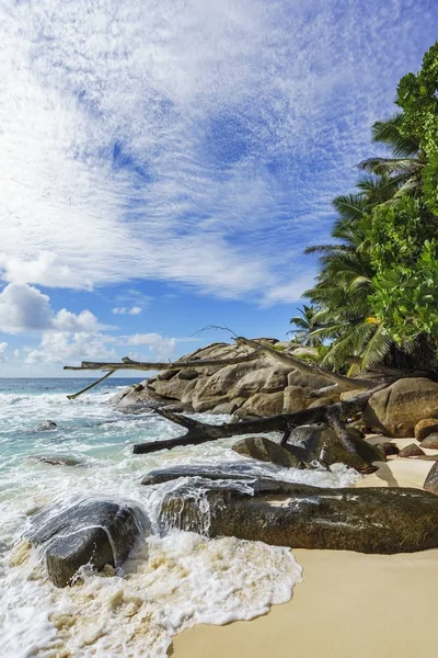 Beautiful wild lonely beach, police bay, seychelles 17 — Stock Photo, Image