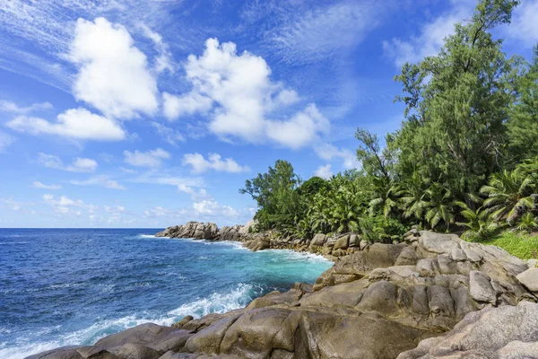 Beautiful wild lonely beach, police bay, seychelles 29 — Stock Photo, Image