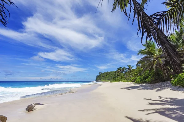 Hermosa playa paradisíaca, anse bazarca, seychelles 27 — Foto de Stock