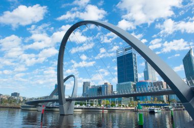 Elizabeth Quay manzarası Perth Batı Avustralya