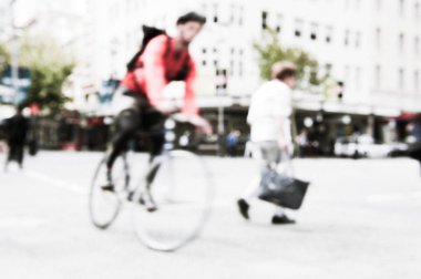 Şehir Merkezi meşgul Bisiklet kurye Hareket Bulanıklığı