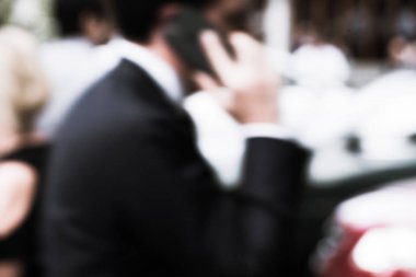 Şehir işadamı cep telefonu Hareket Bulanıklığı