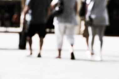 City alışveriş merkezi bulanıklık hareket insanlar