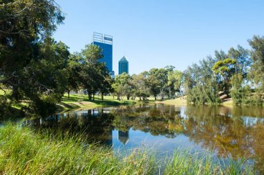 Manzarası Perth Avustralya doğal park lake ile