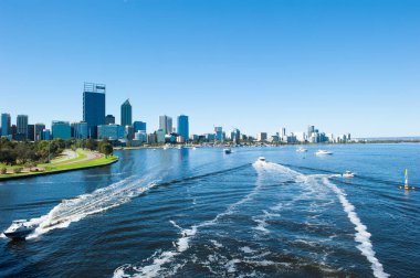 Manzarası Perth Avustralya yelkenli tekneler Swan River