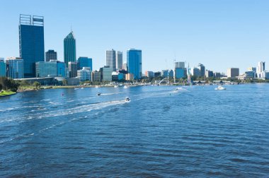 Manzarası Perth Avustralya yelkenli tekneler Swan River