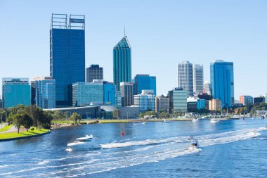 Manzarası Perth Avustralya yelkenli tekneler Swan River