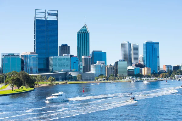 Panorama Austrálie Perth plachetnice Swan River — Stock fotografie