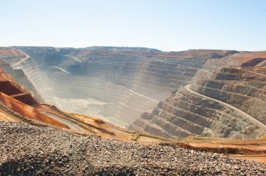 Aerial view Kalgoorlie Super Pit open cut Gold Mine clipart