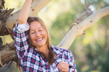 Portre çekici olgun ülke kadın