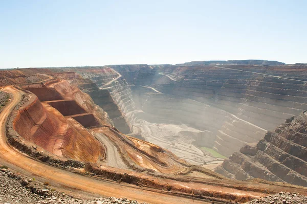 Vue Aérienne Mine D'or Ouverte Kalgoorlie Super Pit — Photo