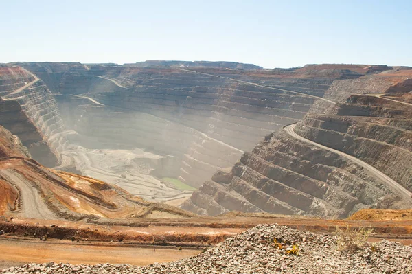 Luchtfoto Kalgoorlie Super Pit open gesneden goudmijn — Stockfoto