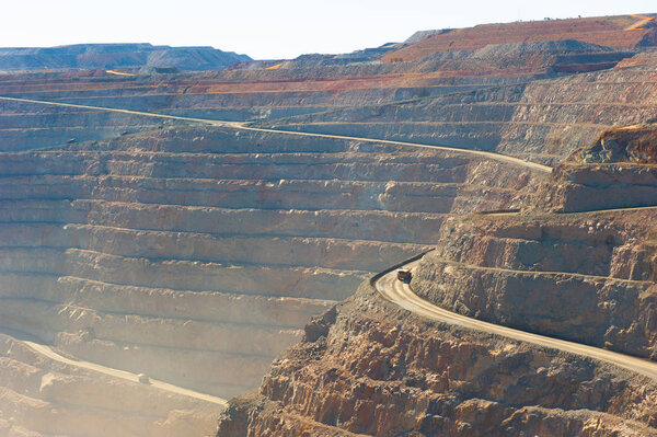 Aerial view Kalgoorlie Super Pit open cut Gold Mine