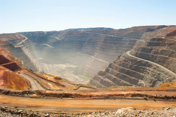 Luchtfoto Kalgoorlie Super Pit open gesneden goudmijn — Stockfoto