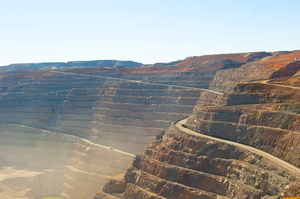 Widok lotniczy Kalgoorlie Super Pit Otwórz cut kopalni złota — Zdjęcie stockowe