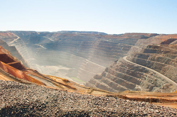 Aerial view Kalgoorlie Super Pit open cut Gold Mine