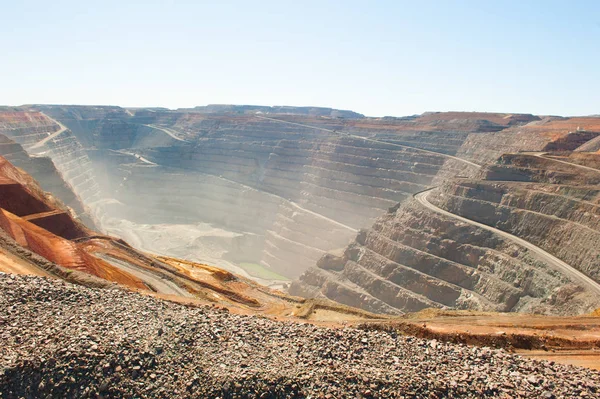 Вид с воздуха Kalgoorlie Super Pit Open cut Gold Mine Стоковая Картинка