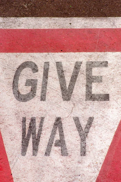 Give Way Traffic sign printed on street or path