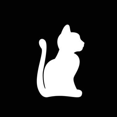 Vektör siluet simge kedi
