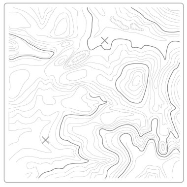 Kabartma ve arazi heights topografik Haritası