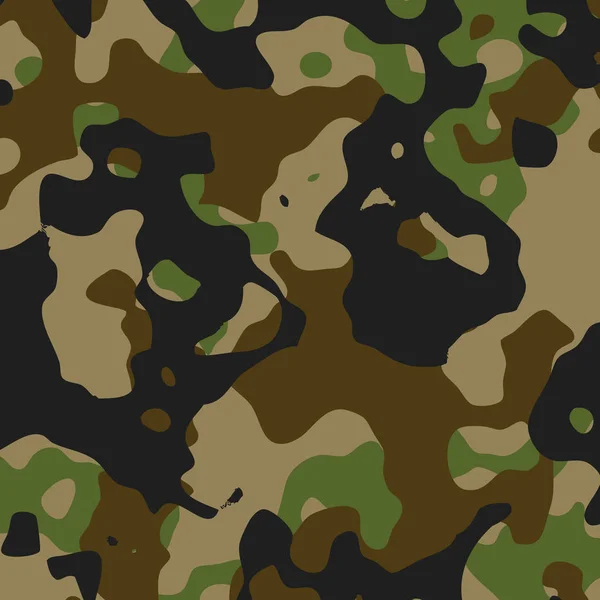 Grün-schwarzes Tarnmuster - Camouflage im militärischen Stil — Stockvektor