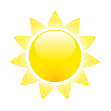Güneş parlak Icon - yaz ve sembol tatil  