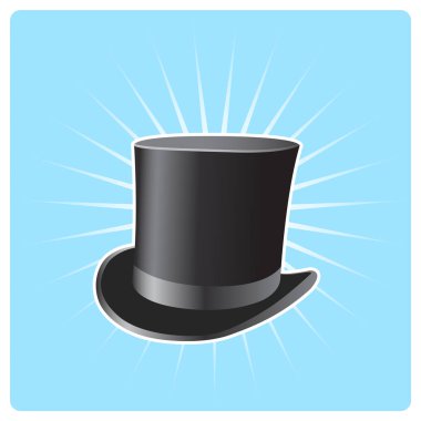 Sihirbaz'ın silindir şapka - poster vintage kapitalist şapka ile