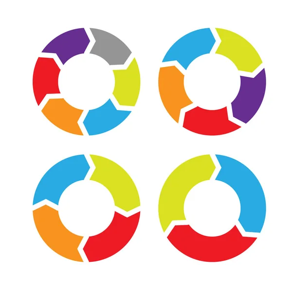 Veri pasta grafikleri ile bölümleri - dairesel grafik kümesi